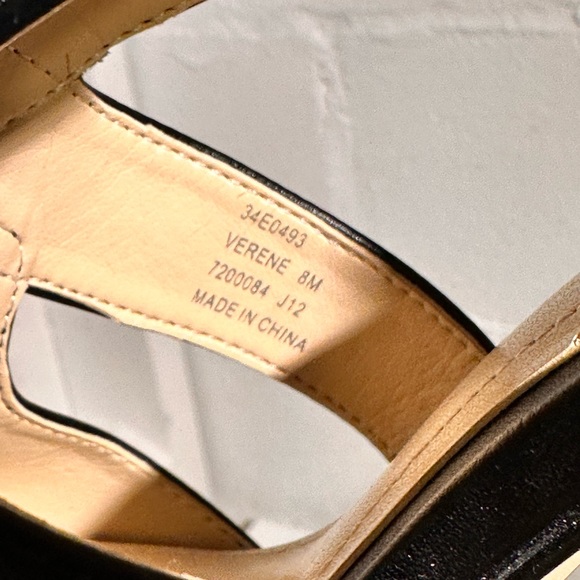 Calvin Klein Verene Zebra Wood Striped Chunky Strapy Sandal Ankle Heels Size 8 - Picture 14 of 15